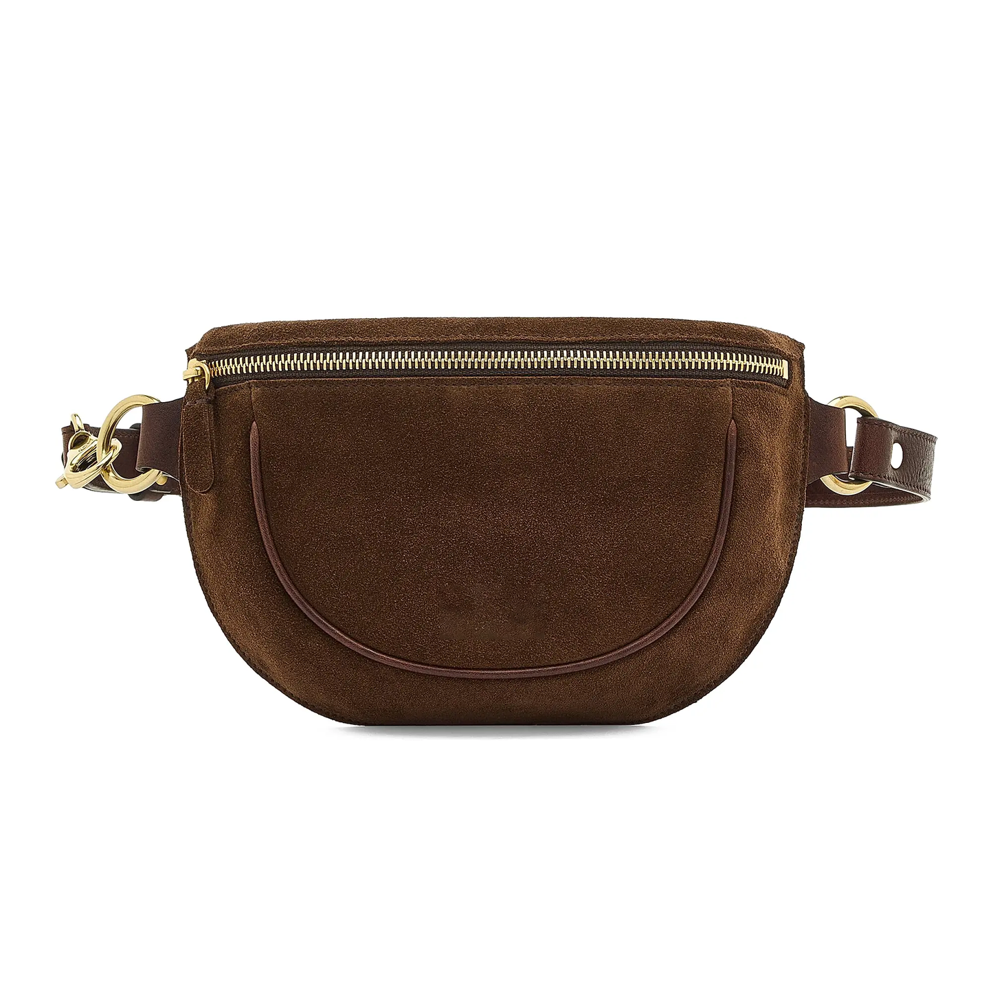 Suede Leather Trim Convertible Adjustable Strap Belt Bag