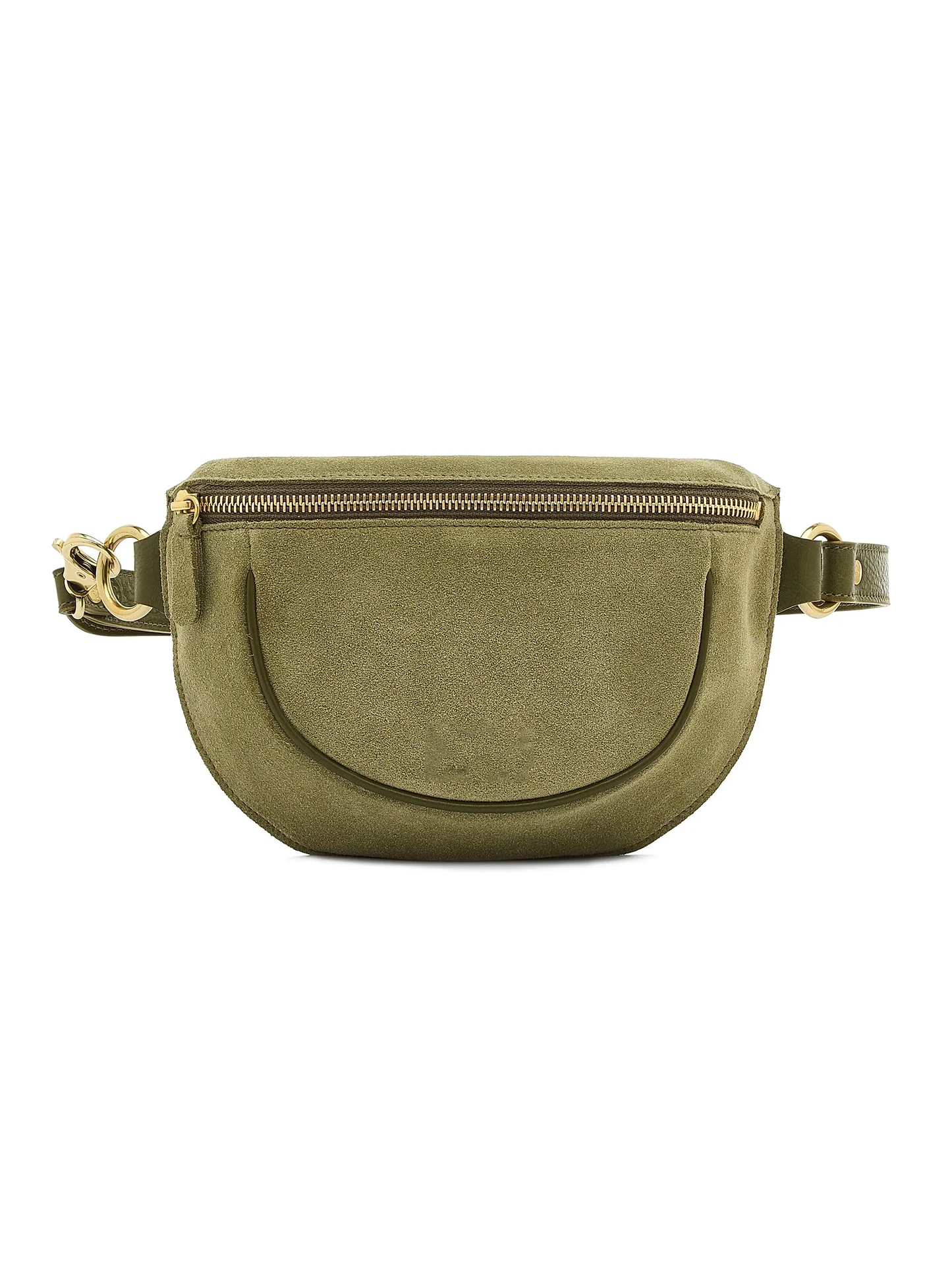 Suede Leather Trim Convertible Adjustable Strap Belt Bag