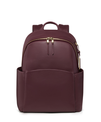 Multi-Pocket Leather Large Travel Laptop Backpack