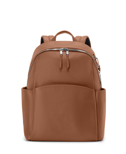 Multi-Pocket Leather Large Travel Laptop Backpack