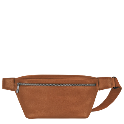 Cowhide Leather Full Zip Adjustable Strap Multi-Pocket Belt Bag