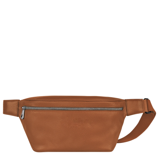 Cowhide Leather Full Zip Adjustable Strap Multi-Pocket Belt Bag