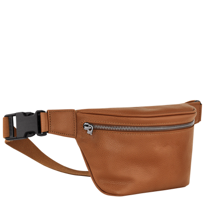 Cowhide Leather Full Zip Adjustable Strap Multi-Pocket Belt Bag
