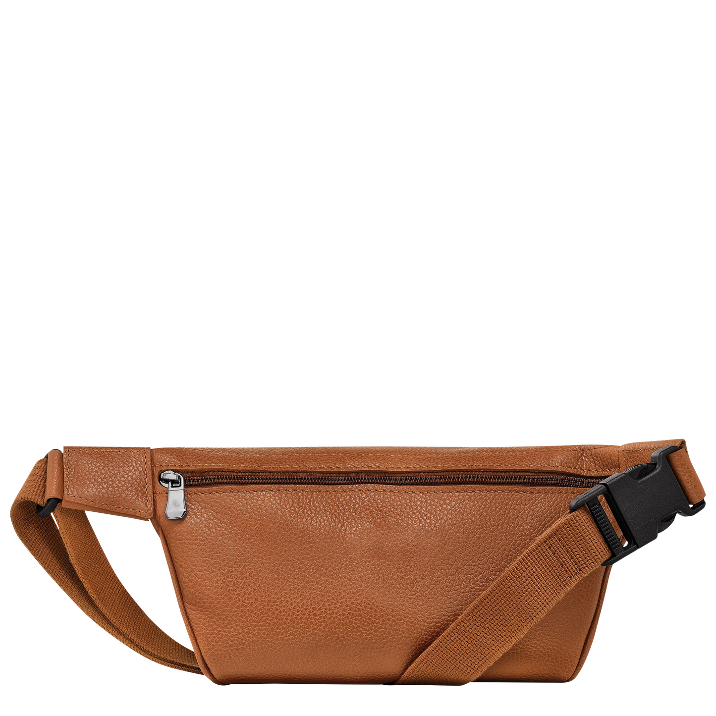 Cowhide Leather Full Zip Adjustable Strap Multi-Pocket Belt Bag