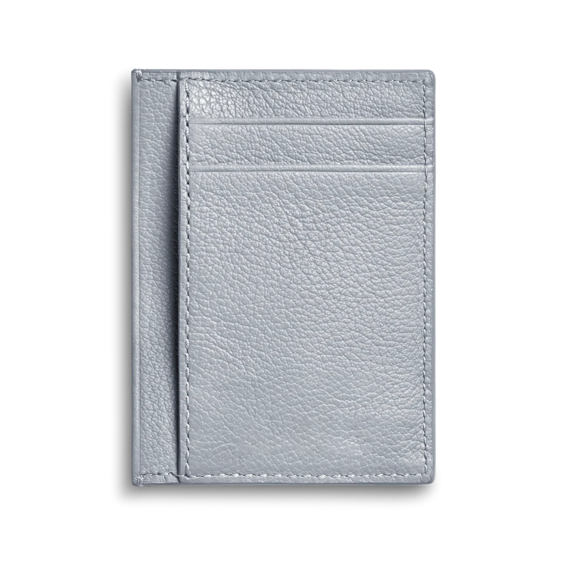 Pebbled Semi-Aniline Leather Slim ID Window Card Holder Wallet