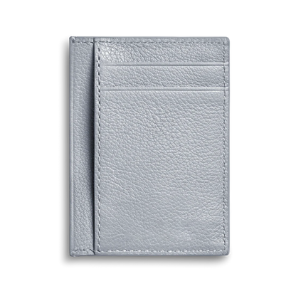 Pebbled Semi-Aniline Leather Slim ID Window Card Holder Wallet