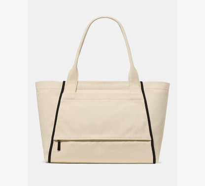Large Canvas Zip Top Multi-Pocket Daily Canvas Bag