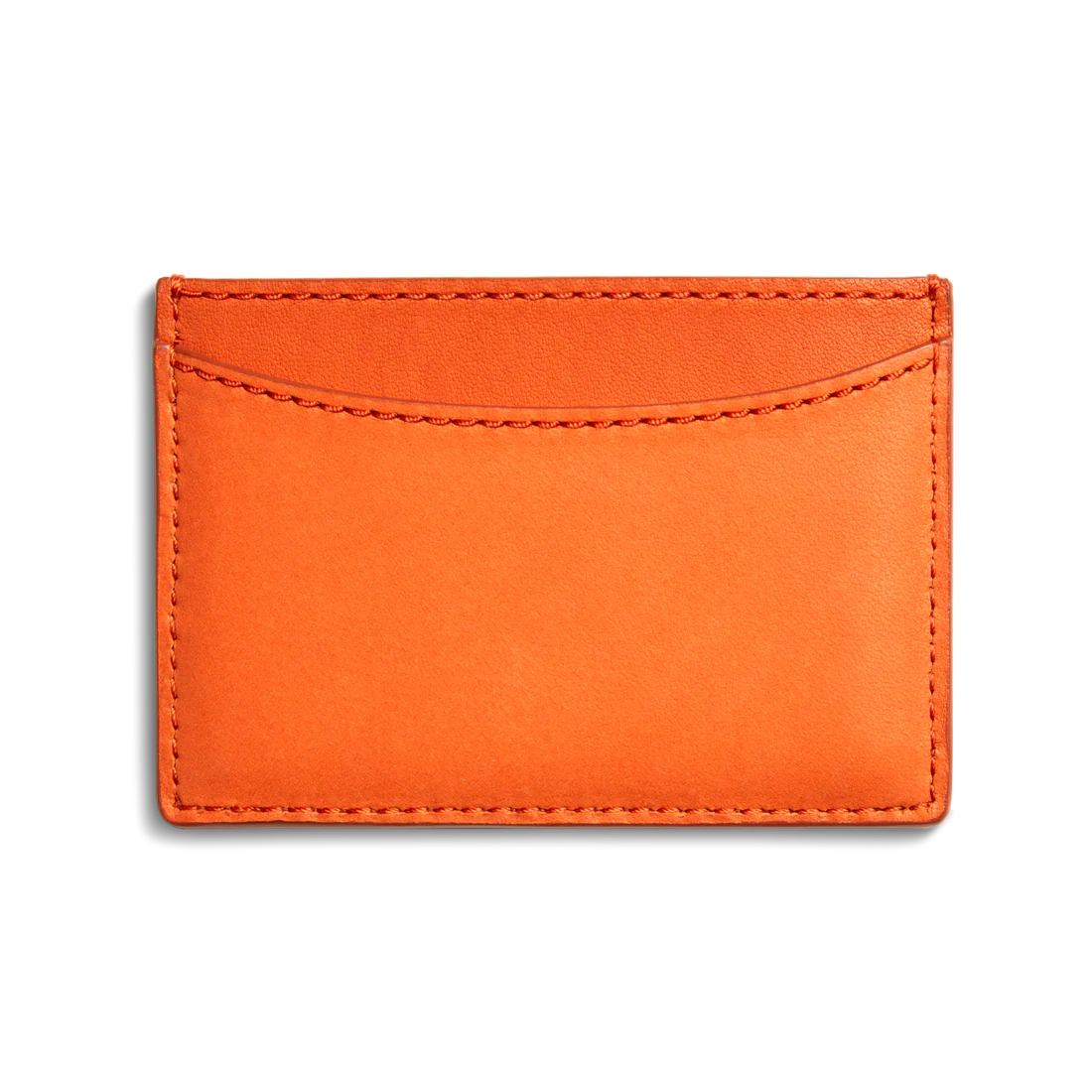 Natural Grain Leather Minimalist 3 Pocket Card Case Wallet