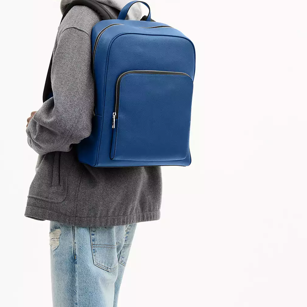 Crossgrain Leather Multi-Compartment Laptop Backpack