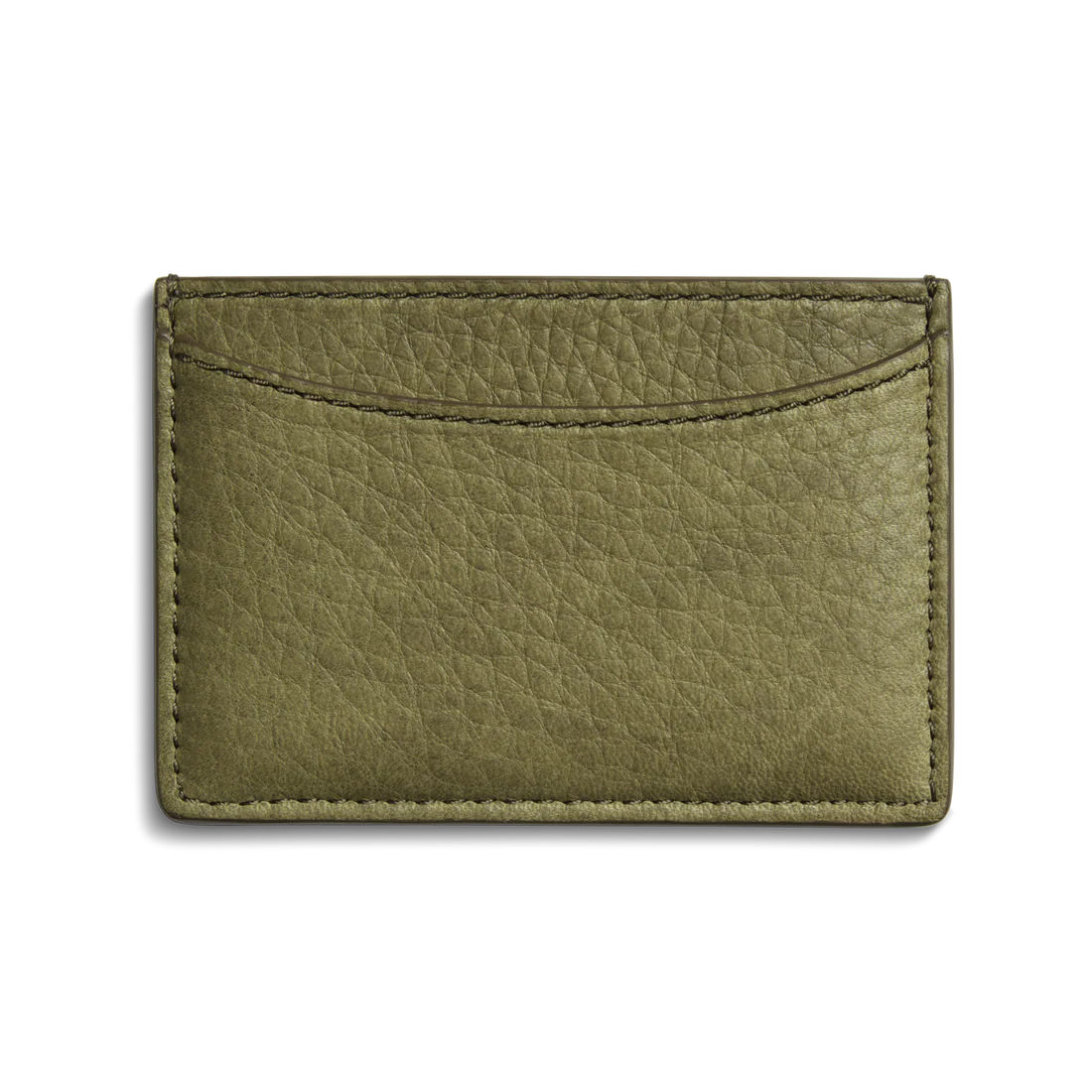Natural Grain Leather Minimalist 3 Pocket Card Case Wallet