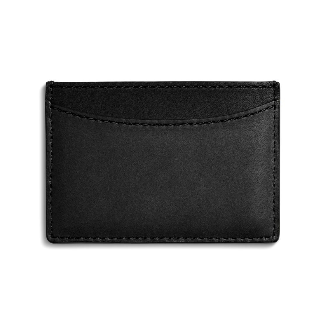 Natural Grain Leather Minimalist 3 Pocket Card Case Wallet
